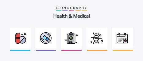 Gesundheit und medizinisch Linie gefüllt 5 Symbol Pack einschließlich schuppen. Gesundheit. prüfen. medizinisch. Gesundheit. kreativ Symbole Design vektor