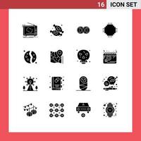 16 kreativ Symbole modern Zeichen und Symbole von elektronisch Geräte Süßigkeiten Chip Duplikat editierbar Vektor Design Elemente