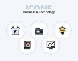 företag och teknologi linje fylld ikon packa 5 ikon design. katalog. finansiera. webbläsare. domstol. Bank vektor