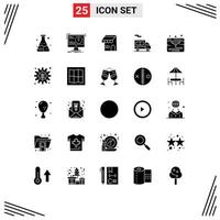 25 kreativ Symbole modern Zeichen und Symbole von Drucker Internet Gebäude LKW Lieferung editierbar Vektor Design Elemente