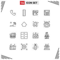 16 Universal- Gliederung Zeichen Symbole von Mathematik Taschenrechner Buch Berechnung Konto editierbar Vektor Design Elemente