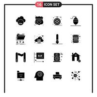 16 kreativ Symbole modern Zeichen und Symbole von Dateien Backup Schild Angeln Bobber editierbar Vektor Design Elemente