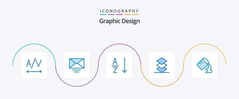 design blå 5 ikon packa Inklusive . ordna. vatten vektor