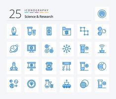 vetenskap 25 blå Färg ikon packa Inklusive vetenskap. bunden. vetenskap. Plats. mapp vektor