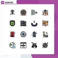16 kreativ ikoner modern tecken och symboler av Lägg till paket faser optimering låda redigerbar kreativ vektor design element