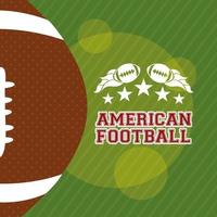 amerikansk fotboll sport banner med boll vektor
