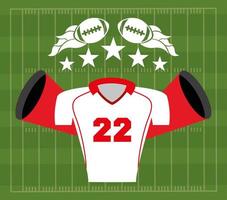 American-Football-Sportplakat mit Hemduniform vektor