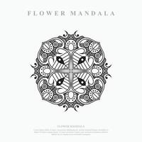 blomma mandala. vintage dekorativa element. orientaliskt mönster, vektorillustration. vektor