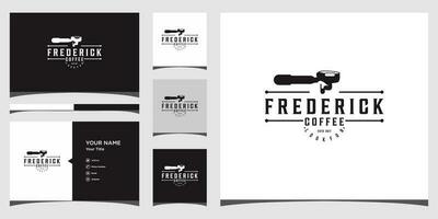 Cofffe Maker Logo Vorlagen und Visitenkarten Design Premium Vektor