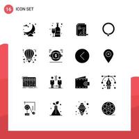 16 kreativ ikoner modern tecken och symboler av ballong halsband presentation mode Tillbehör redigerbar vektor design element