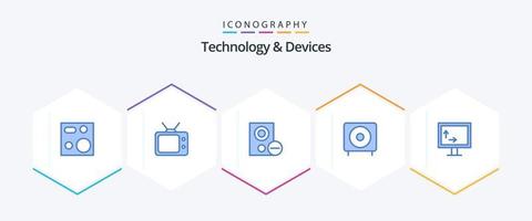 Geräte 25 Blau Symbol Pack einschließlich Subwoofer. Elektronik. Computers. Geräte. entfernen vektor