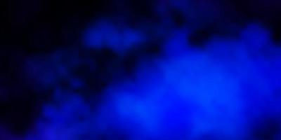 dunkelblaues Layout mit Wolkenlandschaft vektor