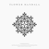 blomma mandala. vintage dekorativa element. orientaliskt mönster, vektorillustration. vektor