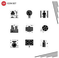 9 kreativ ikoner modern tecken och symboler av minut företag komplikation byggnad industri redigerbar vektor design element