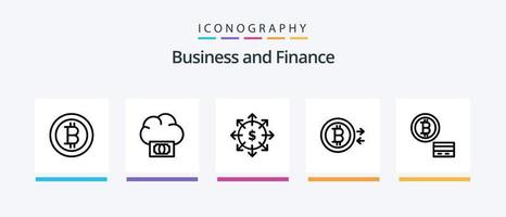 finansiera linje 5 ikon packa Inklusive . pengar. biljett. kreativ ikoner design vektor