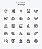 kreativ teknologi 25 översikt ikon packa sådan som teknologi. handling. decentraliserat. teknologi. transport vektor
