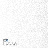 abstraktes weißes graues quadratisches Hintergrundmuster mit Kopienraum. digitales Datenkonzept. Vektor für Präsentationsdesign. Anzug für Unternehmen, Unternehmen, Institutionen, Partys, Feste und Gespräche. Vektor eps10