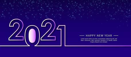 kreativa 2021 gott nytt år formgivningsmall för gratulationskort, affisch, banner, vektorillustration. isolerad på blå bakgrund. vektor