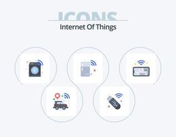 internet av saker platt ikon packa 5 ikon design. . telefon. smart. mobil. teknologi vektor