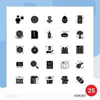 25 kreativ Symbole modern Zeichen und Symbole von Ostern Feier Verbindung Welt Band editierbar Vektor Design Elemente