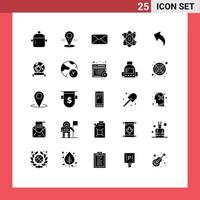 25 kreativ ikoner modern tecken och symboler av tillbaka pil post vetenskap atom redigerbar vektor design element
