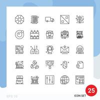 25 kreativ ikoner modern tecken och symboler av måne kärlek logistik blomma design redigerbar vektor design element