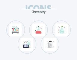 Chemie eben Symbol Pack 5 Symbol Design. Labor. Rohr. Chemie. Labor. Studie vektor