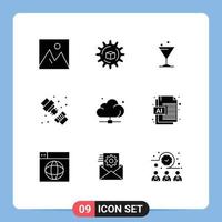 9 kreativ Symbole modern Zeichen und Symbole von Daten Installation scince Klempner Joint editierbar Vektor Design Elemente