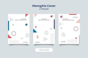 einfache Abdeckungen im Memphis-Stil vektor