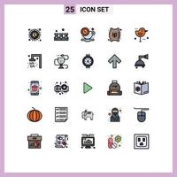 25 kreativ Symbole modern Zeichen und Symbole von Herbst Mehl Sack Hardware- Mehl Tasche Zeit editierbar Vektor Design Elemente