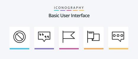 Basic Linie 5 Symbol Pack einschließlich . Topologie. Zeit Maschine. Sicherung. kreativ Symbole Design vektor