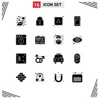 16 kreativ ikoner modern tecken och symboler av iphone mobil logga in smart telefon upp redigerbar vektor design element