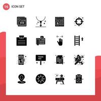 16 kreativ Symbole modern Zeichen und Symbole von Geschäft Unterstützung Halskette Lebensretter Bank editierbar Vektor Design Elemente