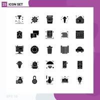 25 kreativ Symbole modern Zeichen und Symbole von bestehen Richtung Kino oben Pfeil editierbar Vektor Design Elemente