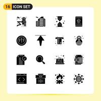 16 kreativ ikoner modern tecken och symboler av celler kunskap sand utbildning bok redigerbar vektor design element