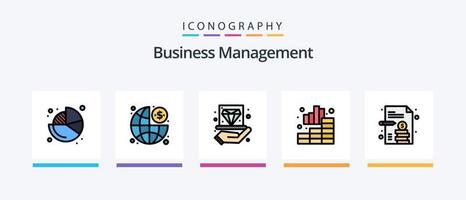 Geschäft Verwaltung Linie gefüllt 5 Symbol Pack einschließlich . Management. Idee. Geschäft. Rang. kreativ Symbole Design vektor