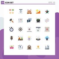 uppsättning av 25 modern ui ikoner symboler tecken för pengar stjärna nyckel mynt kärlek redigerbar vektor design element