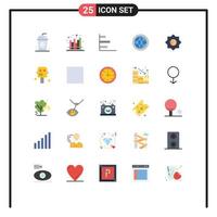 25 Universal- eben Farbe Zeichen Symbole von Basic Hilfe Finanzen global Center editierbar Vektor Design Elemente