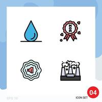 4 kreativ Symbole modern Zeichen und Symbole von fallen Rauch Zertifikat Fabrik editierbar Vektor Design Elemente