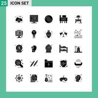 25 kreativ ikoner modern tecken och symboler av Hem utbildning uppkopplad skrivbord skivspelare redigerbar vektor design element