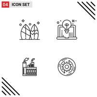 4 kreativ Symbole modern Zeichen und Symbole von Tafel Industrie Surfen Computer Konstruktion editierbar Vektor Design Elemente