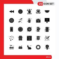 Lager Vektor Symbol Pack von 25 Linie Zeichen und Symbole zum Atom Obst Präsentation Essen Mama editierbar Vektor Design Elemente
