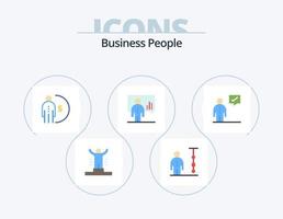 Geschäft Menschen eben Symbol Pack 5 Symbol Design. Diagramm. Analytik. korporativ Management. Geld. Einkommen vektor