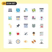 25 universell platt Färg tecken symboler av mac app premie produkt pengar företag redigerbar vektor design element