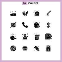 16 kreativ Symbole modern Zeichen und Symbole von Sparer Hilfe Tee Utensilien Reparatur editierbar Vektor Design Elemente