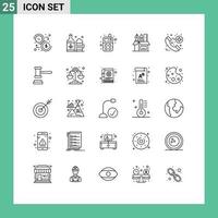 25 kreativ Symbole modern Zeichen und Symbole von Anruf Rahmen Irland Bleistift Halter editierbar Vektor Design Elemente