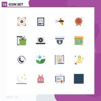eben Farbe Pack von 16 Universal- Symbole von Erfolg Tor Farbe Geschäft Ziel editierbar Pack von kreativ Vektor Design Elemente