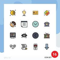 16 kreativ ikoner modern tecken och symboler av efterrätt lagarbete licens till arbete strategi id redigerbar kreativ vektor design element