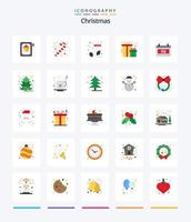 kreativ jul 25 platt ikon packa sådan som jul. jul. jul. kalender. närvarande vektor