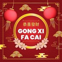 gong xi fa cai kinesiskt nyår vektor